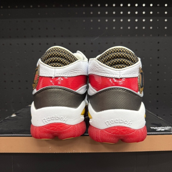 New W/ Box! Men's Reebok Allen Iverson The Answer DMX White Red Gold Size 10.5 - Picture 4 of 6